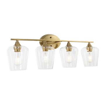 Jayne Iron/Glass Cottage Rustic LED Vanity Light
